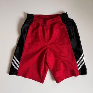 Adidas boys large shorts red pockets